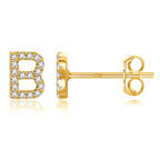 Initialen-Ohrringe aus Gold b