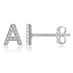 Initialen-Ohrringe aus Silber a