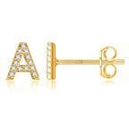 Initialen-Ohrringe aus Gold a