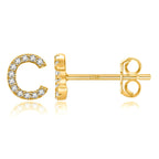 Ohrringe Initiale Gold C
