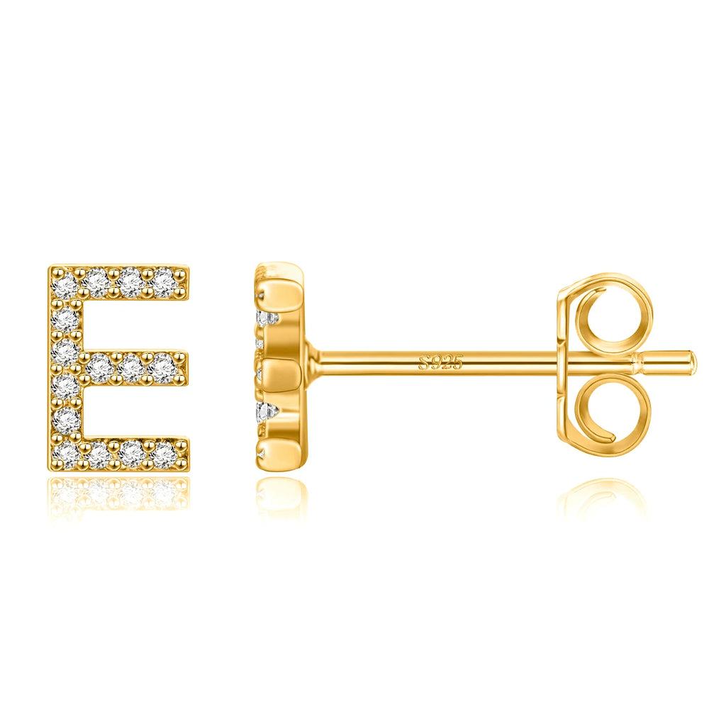 Initialen-Ohrringe aus Gold e