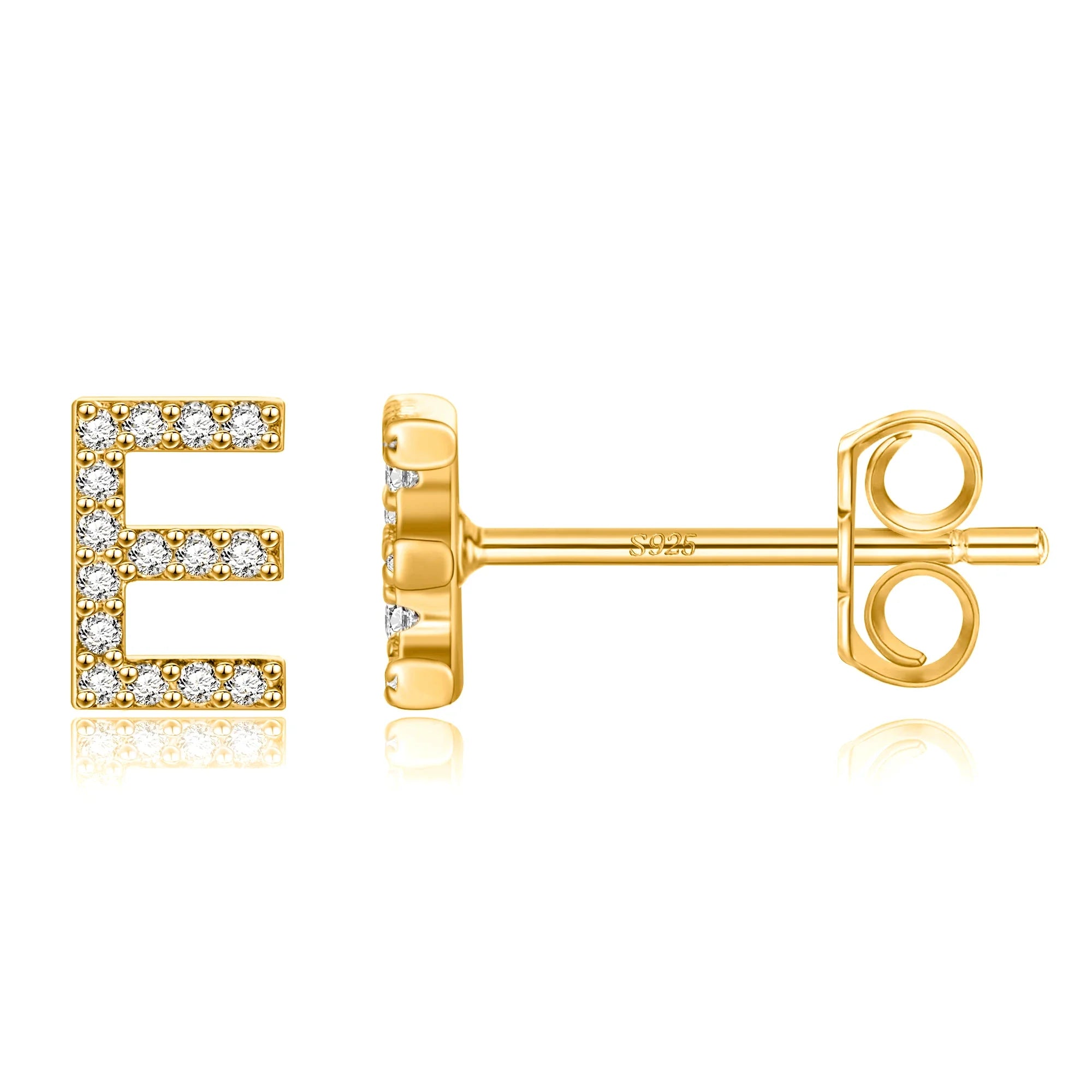 Initialen-Ohrringe aus Gold e