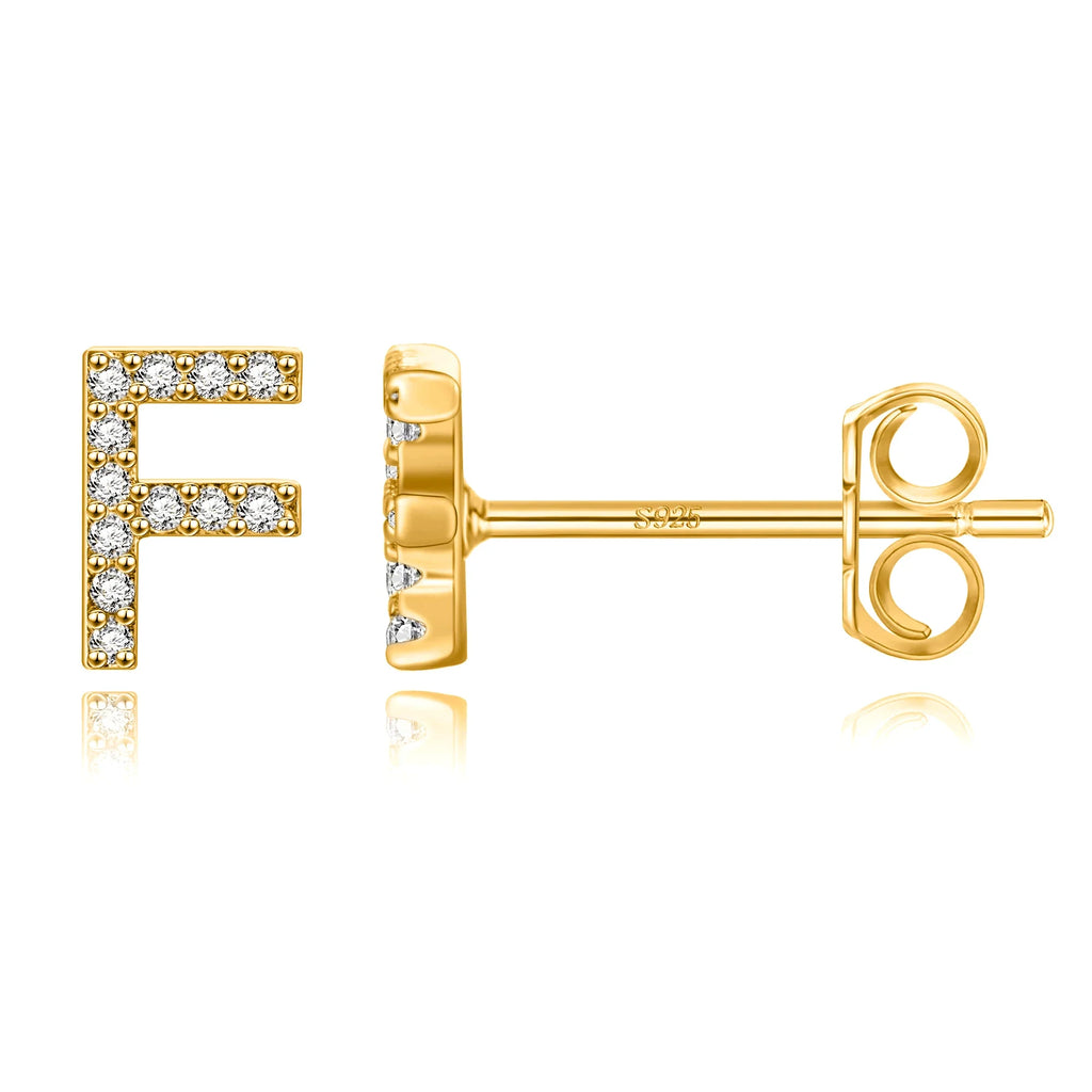 Initialen-Ohrringe aus Gold f
