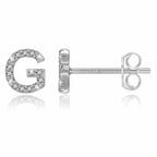 Initialen-Ohrringe aus Silber g