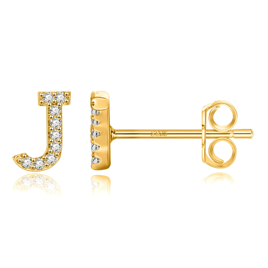 Initialen-Ohrringe aus Gold j