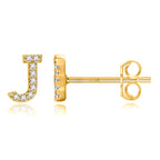 Initialen-Ohrringe aus Gold j