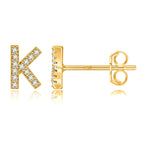 Initialen-Ohrringe aus Gold k