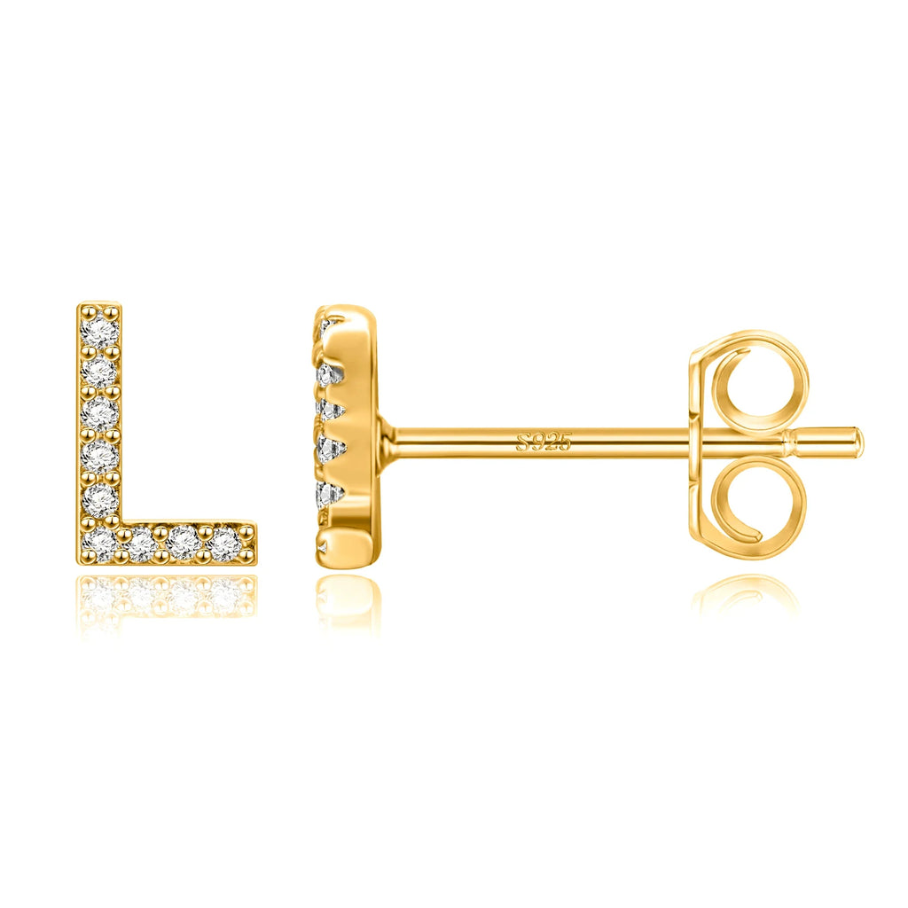 Initialen-Ohrringe aus Gold l