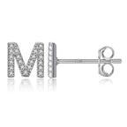Initialen-Ohrringe aus Silber m