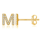 Initialen-Ohrringe aus Gold m