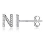 Initialen-Ohrringe aus Silber n