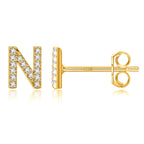 Initialen-Ohrringe aus Gold n