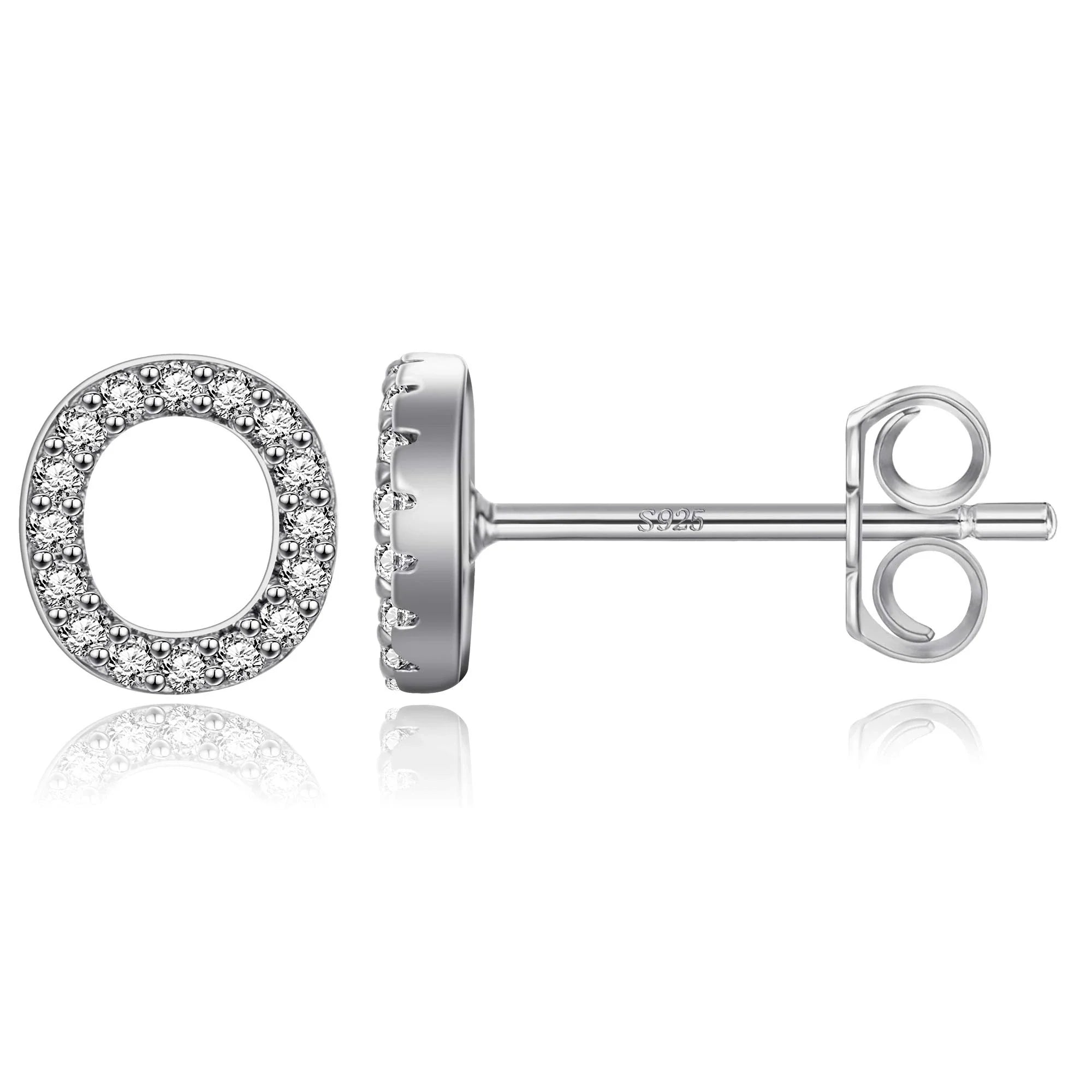 Initialen-Ohrringe aus Silber o