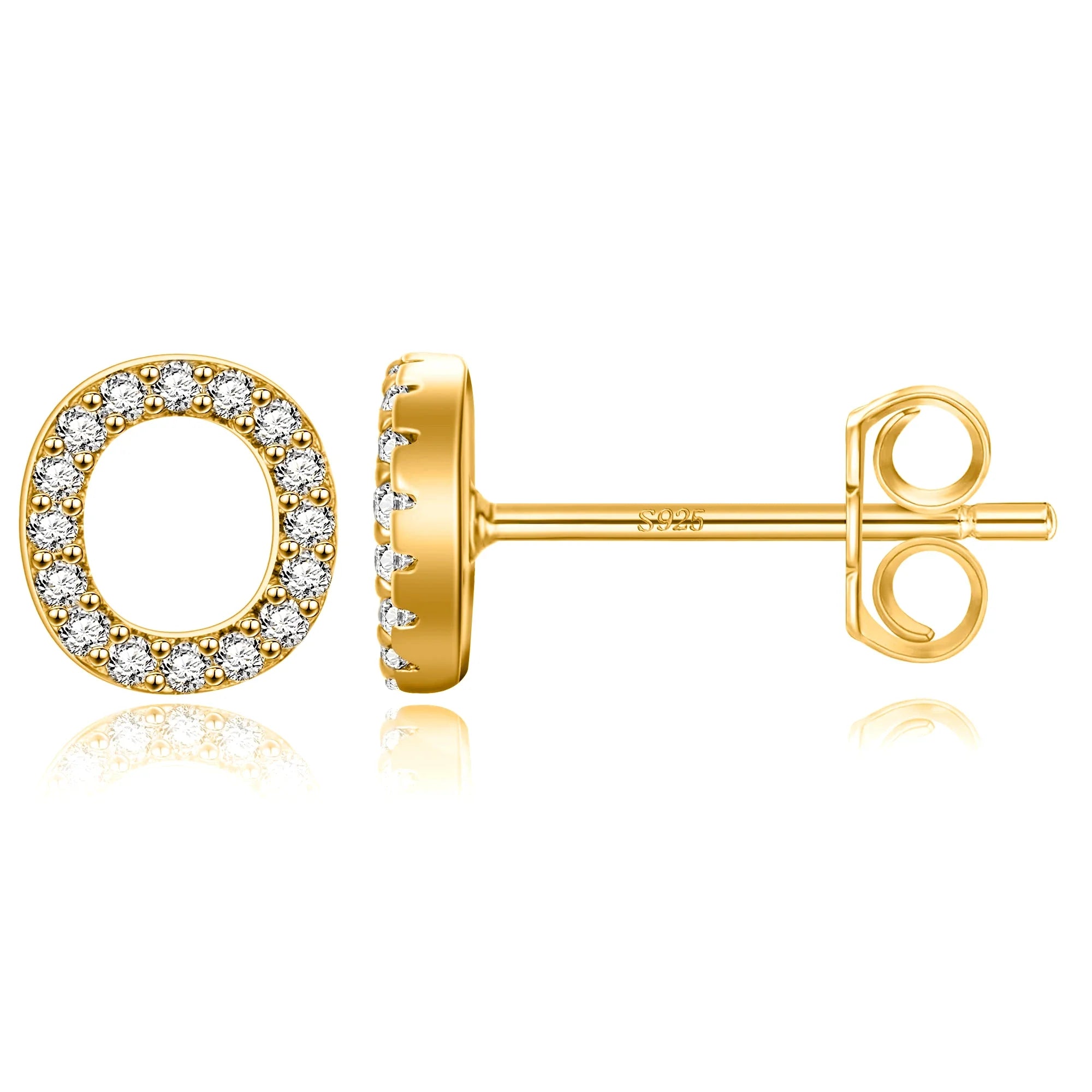 Initialen-Ohrringe aus Gold o