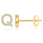 Initialen-Ohrringe aus Gold q