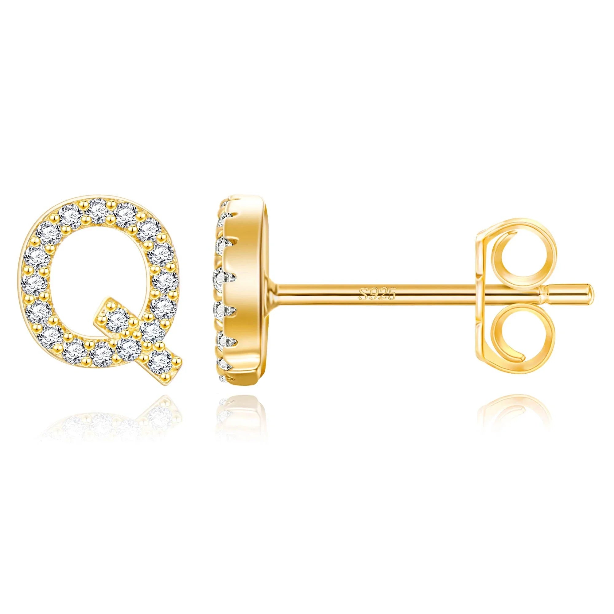 Initialen-Ohrringe aus Gold q