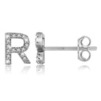 Initialen-Ohrringe aus Silber r