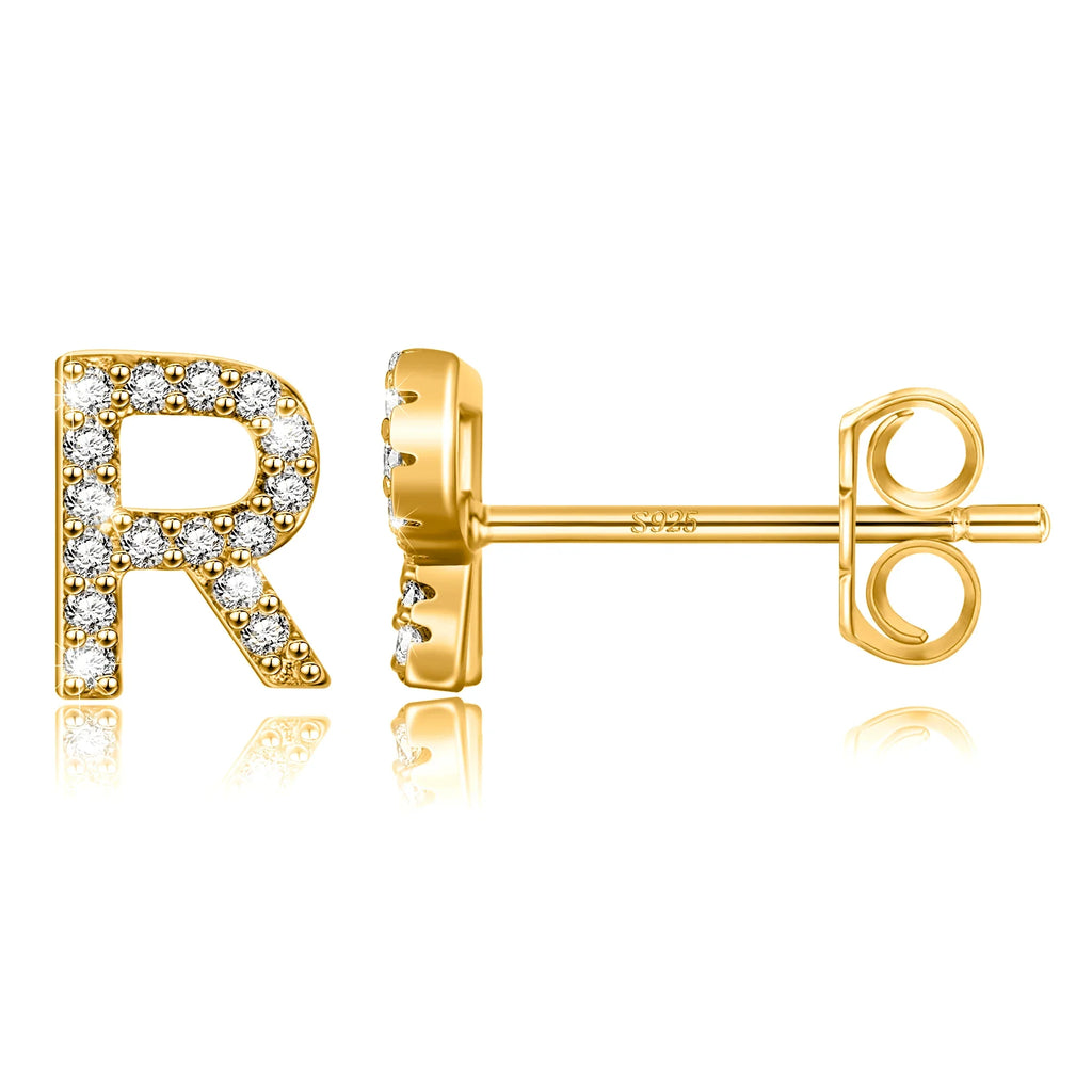 Initialen-Ohrringe aus Gold r