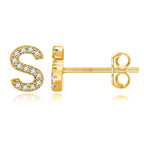 Initialen-Ohrringe aus Gold s