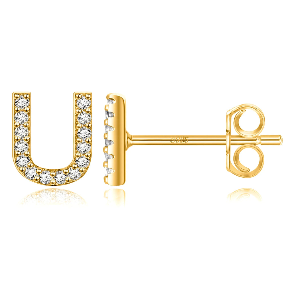 Initialen-Ohrringe aus Gold u