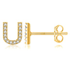 Initialen-Ohrringe aus Gold u