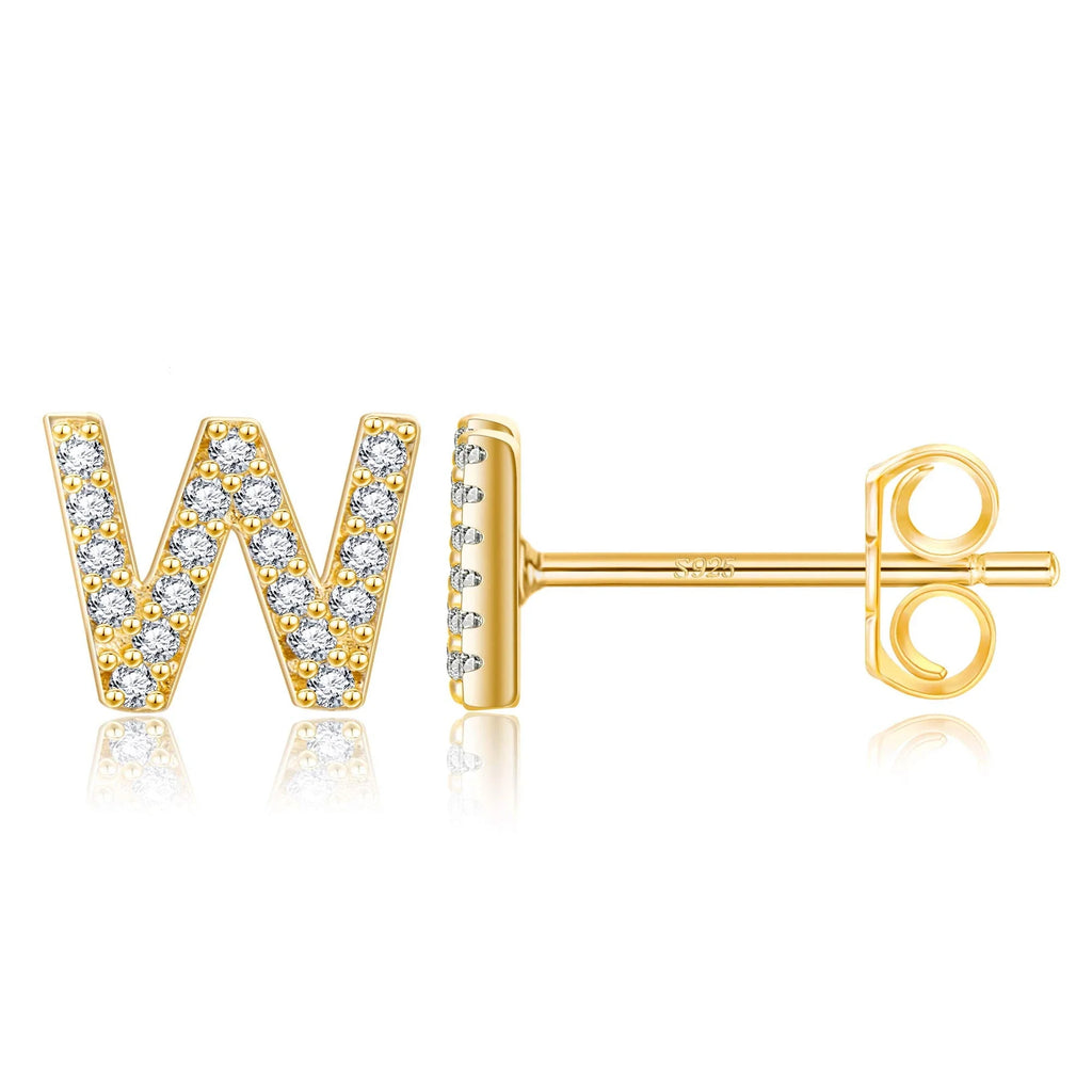Initialen-Ohrringe aus Gold w