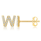 Initialen-Ohrringe aus Gold w