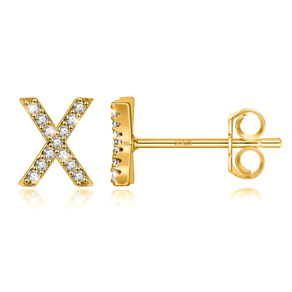 Initialen-Ohrringe aus Gold x