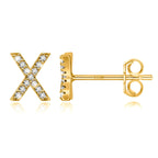 Initialen-Ohrringe aus Gold x