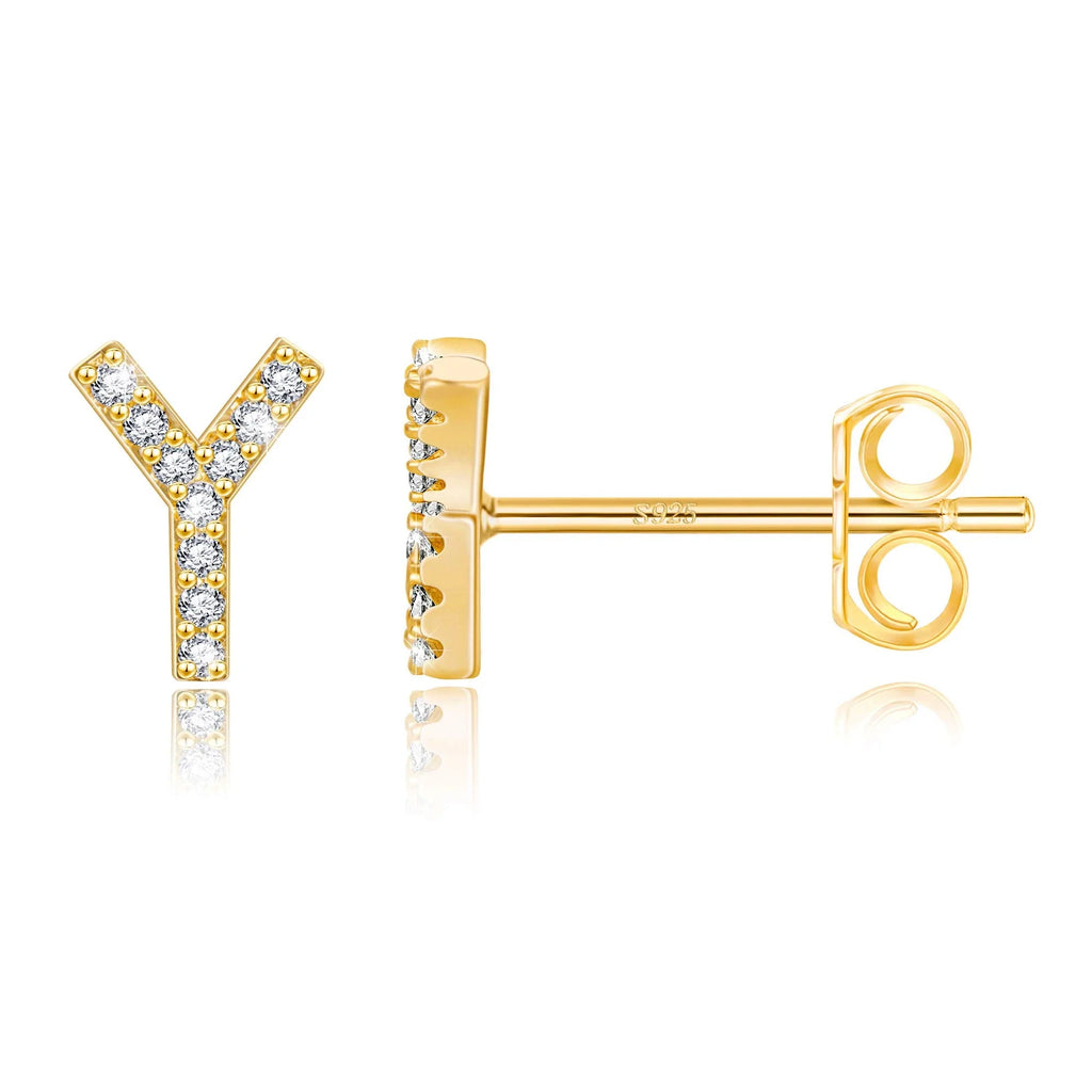 Initialen-Ohrringe aus Gold y