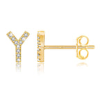 Initialen-Ohrringe aus Gold y