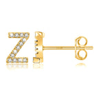 Initialen-Ohrringe aus Gold z