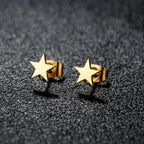 Leichte Ohrstecker Stern Gold