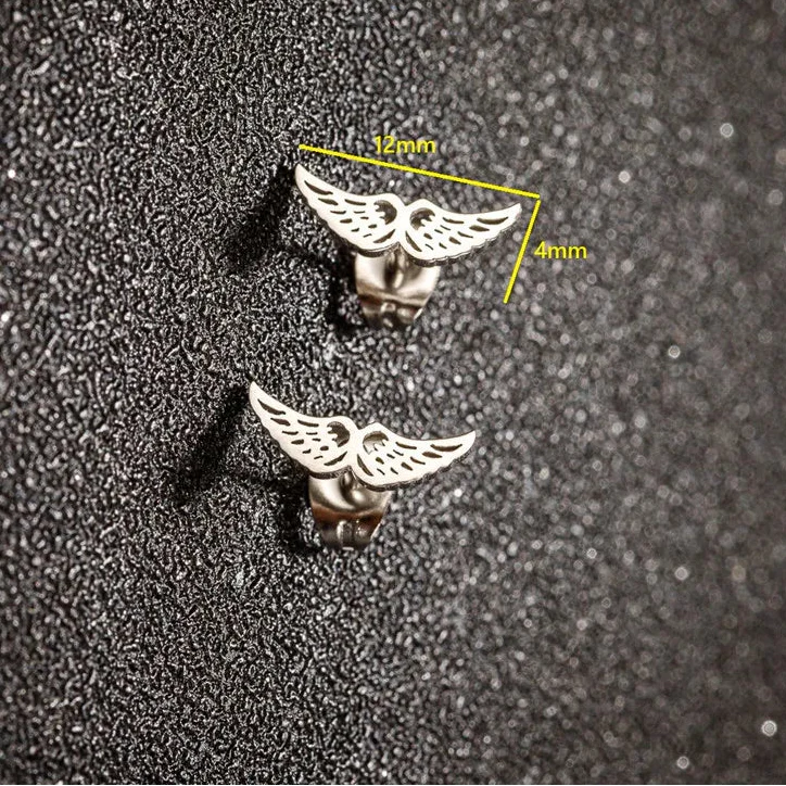 Minimalistische Engelsflügel-Ohrringe 