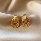 Ohrringe mit Schleife für Damen, Gold