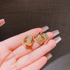 Ohrringe mit Schleife für Damen, Gold