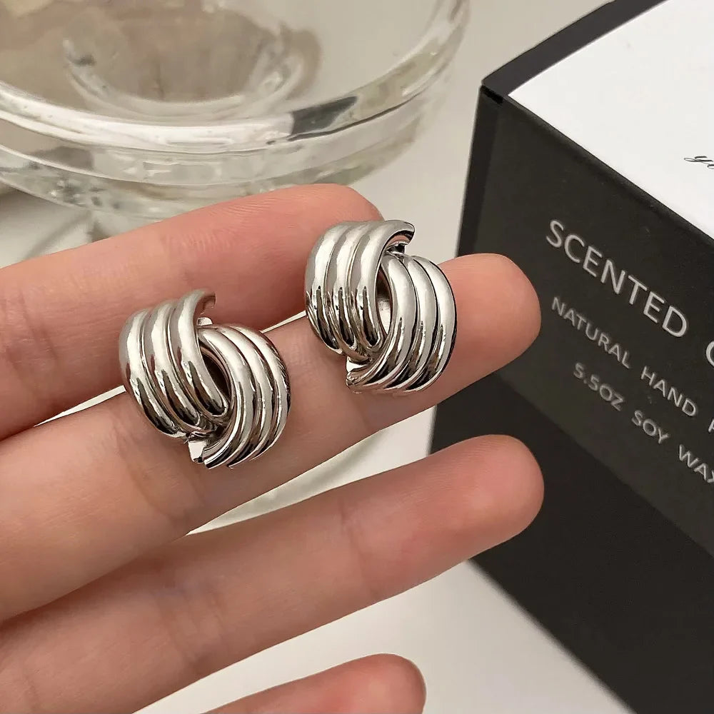Ohrringe mit Schleife für Damen, Silber