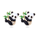 Panda Bambus Ohrringe