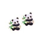 Panda Bambus Ohrringe