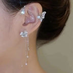 Boucles d'oreilles papillon et zircons