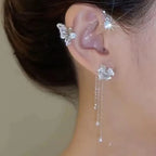 Boucles d'oreilles papillon et zircons