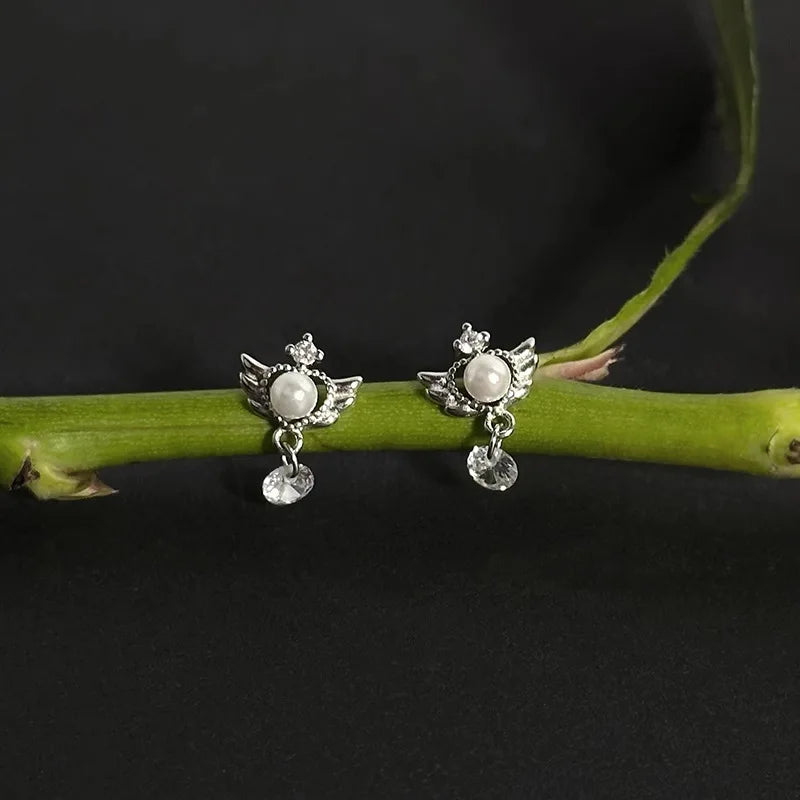 Hängende Engelsschwingen-Ohrringe