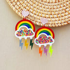 Hängende Regenbogen-Blitz-Ohrringe