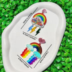 Hängende Regenbogen-Ohrringe