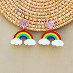 Hängende Regenbogen-Wolken-Ohrringe