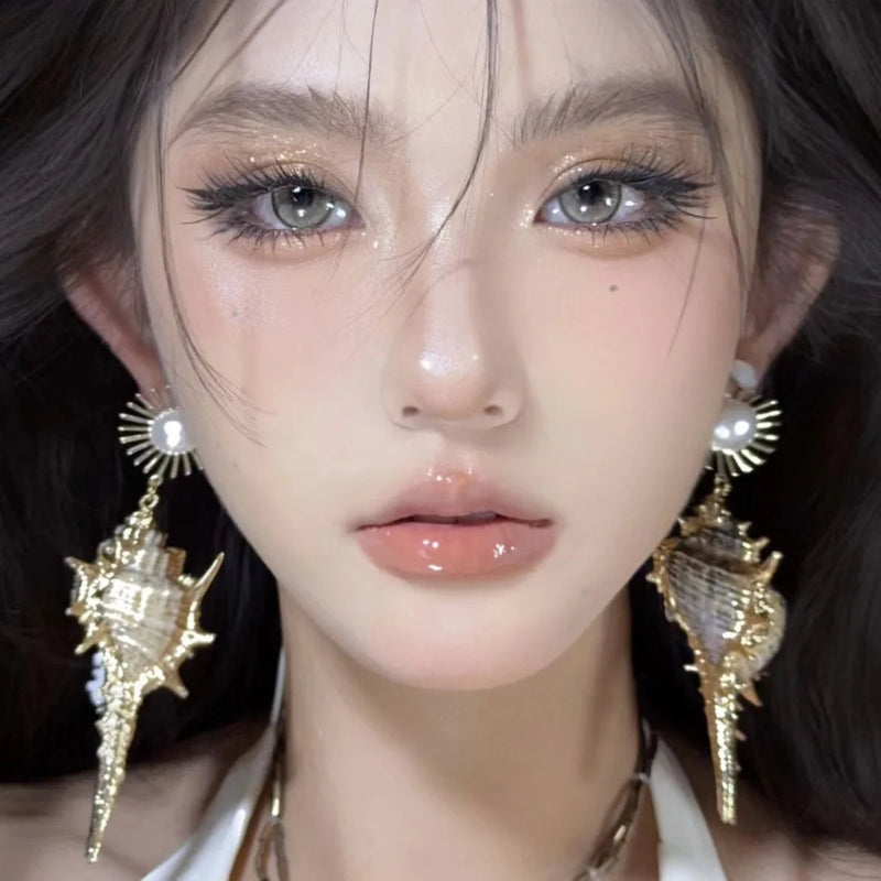 Hängende Muschel-Ohrhänger