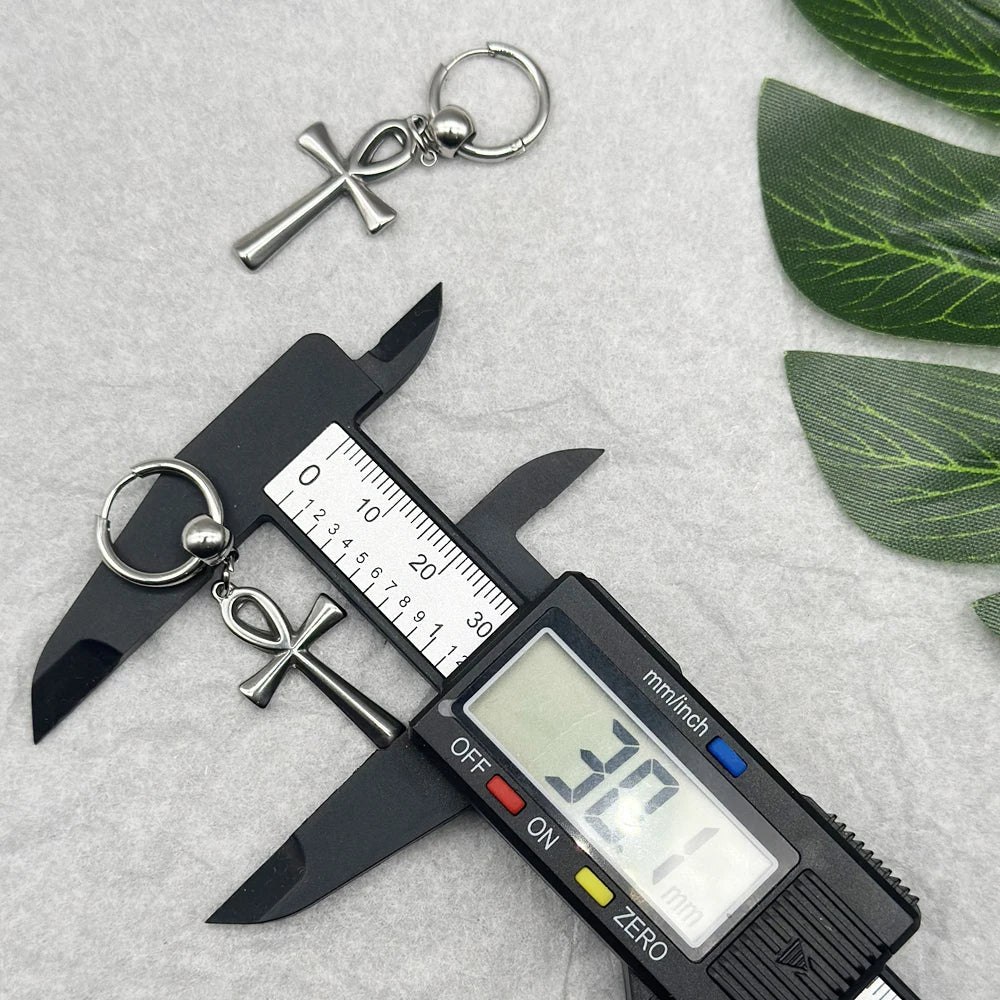 Hängende Ohrringe Ankh-Kreuz 