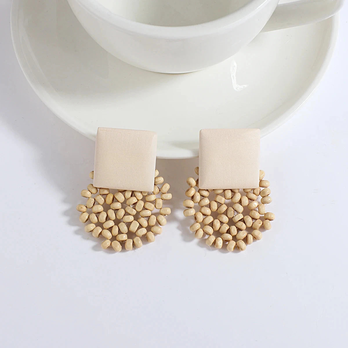 Bohème-Stil Ohrringe mit natürlichem Effekt 