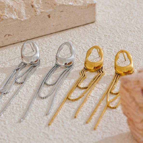 Hängende Wassertropfen-Ohrringe für Damen
