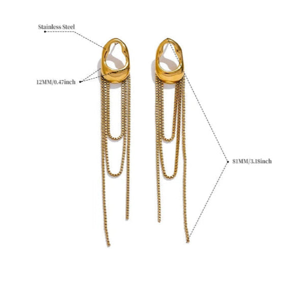 Hängende Wassertropfen-Ohrringe für Damen